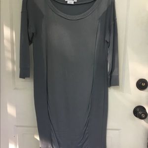 Lacoste steel blue tunic dress, 3/4 sleeve